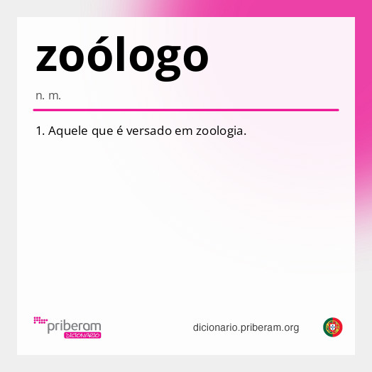 Significado de zoólogo