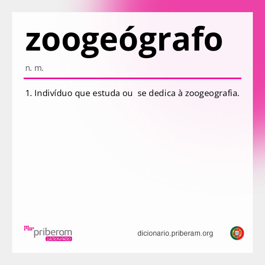 Significado de zoogeógrafo