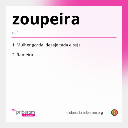 Significado de zoupeira
