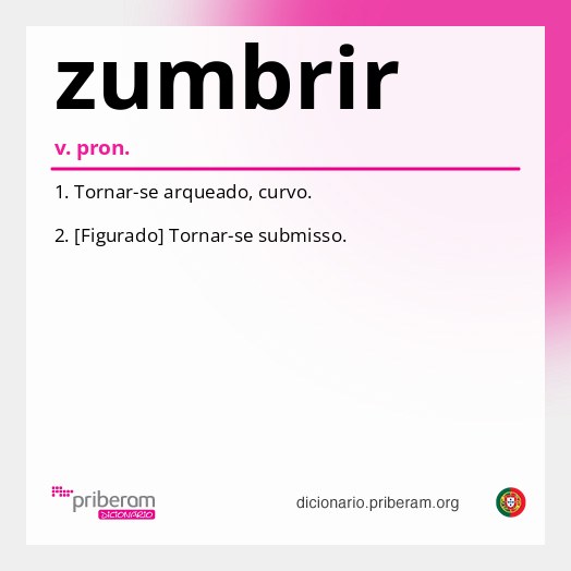 Significado de zumbrir