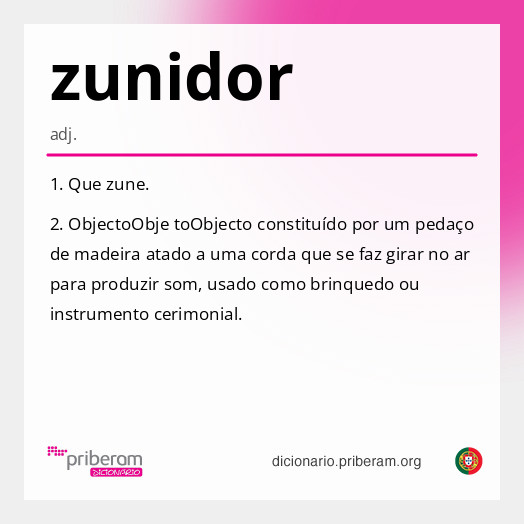 Significado de zunidor