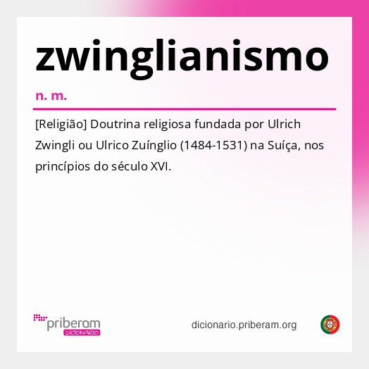Significado de zwinglianismo