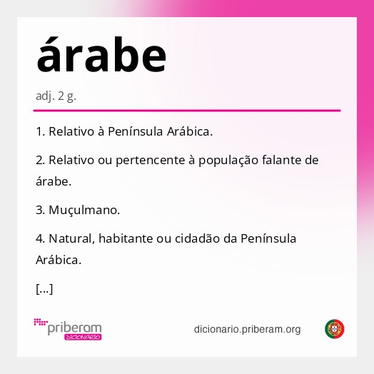 
   Significado de árabe