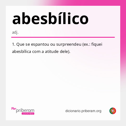 
   Significado de abesbílico