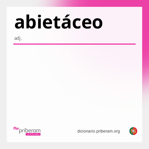 Significado de abietáceo