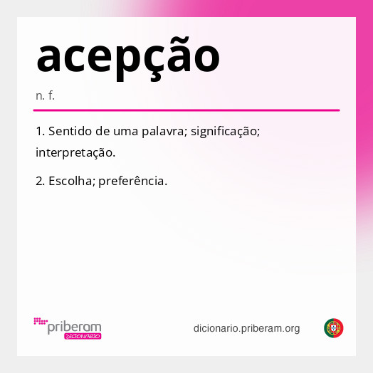 acepção