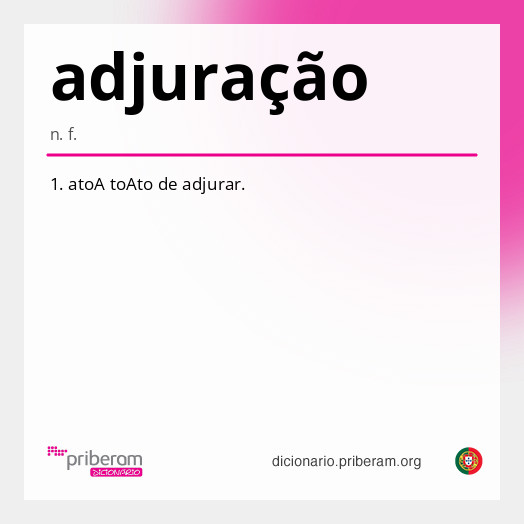 
   Significado de adjuração