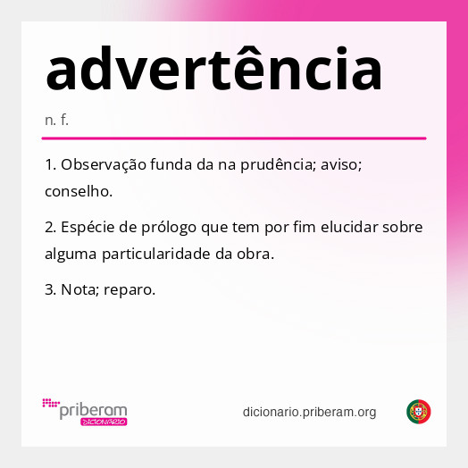 advertência