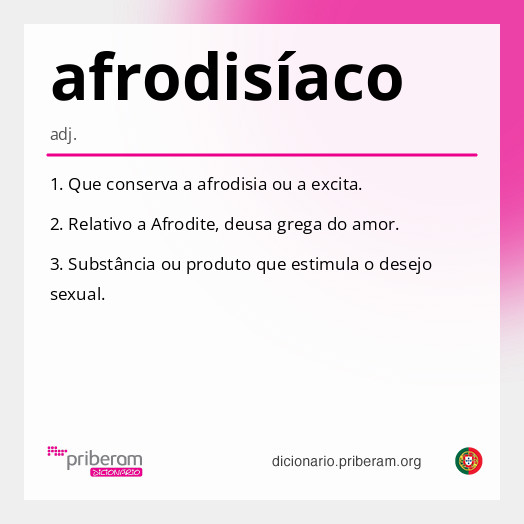 
   Significado de afrodisíaco