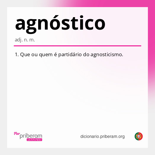 
   Significado de agnóstico