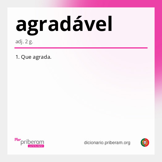 agradável