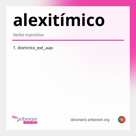 Significado de alexitímico