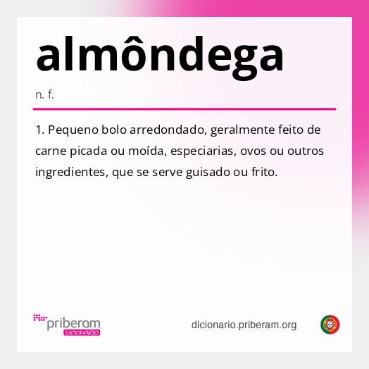 
   Significado de almôndega