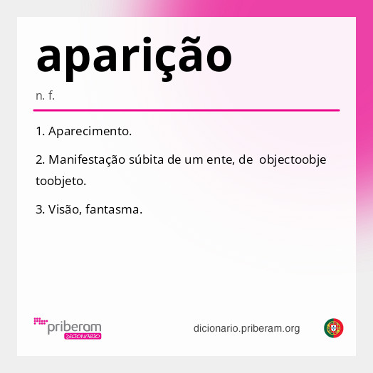 
   Significado de aparição
