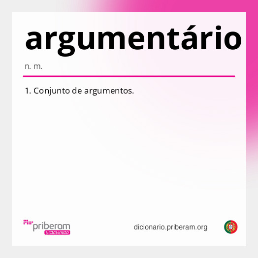 
   Significado de argumentário