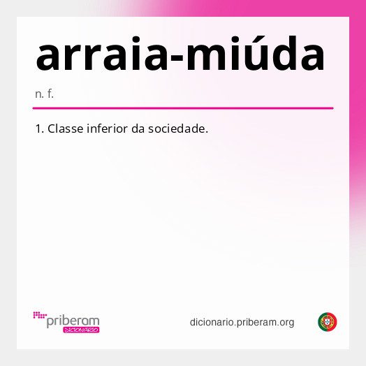 
   Significado de arraia-miúda