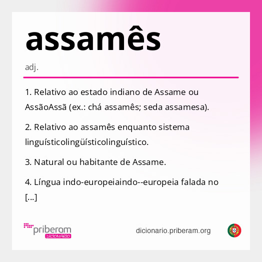 
   Significado de assamês