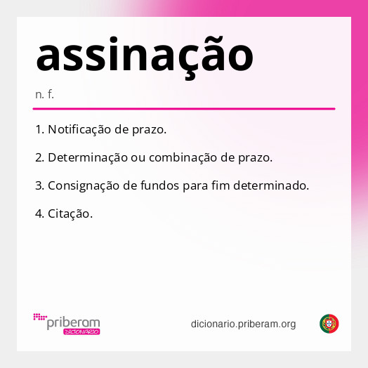 
   Significado de assinação