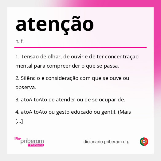 
   Significado de atenção