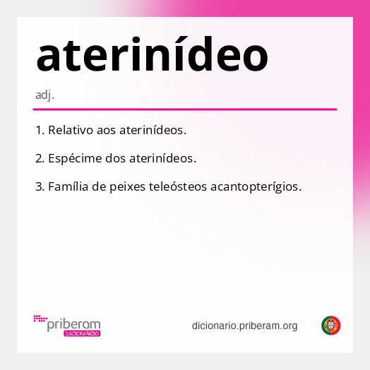 
   Significado de aterinídeo