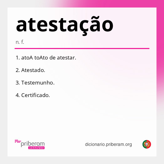 
   Significado de atestação