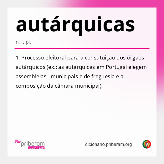 
   Significado de autárquicas