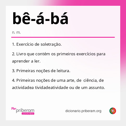 
   Significado de bê-á-bá