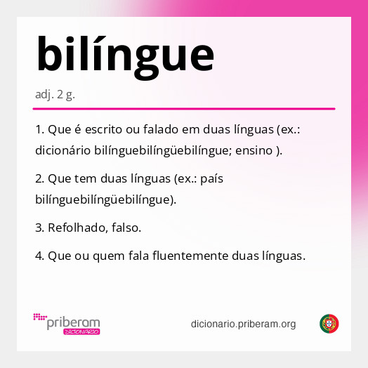 
   Significado de bilíngue