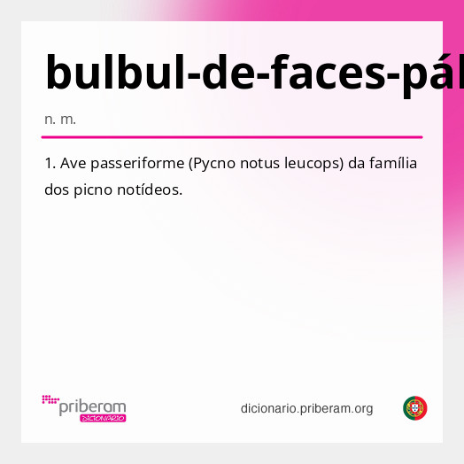 
   Significado de bulbul-de-faces-pálidas