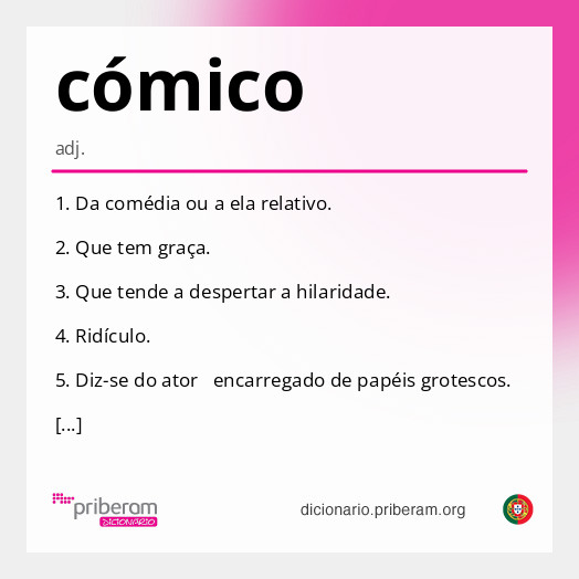 
   Significado de cómico