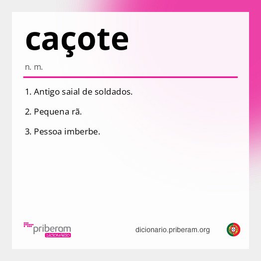 
   Significado de caçote