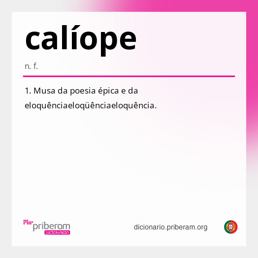 
   Significado de calíope