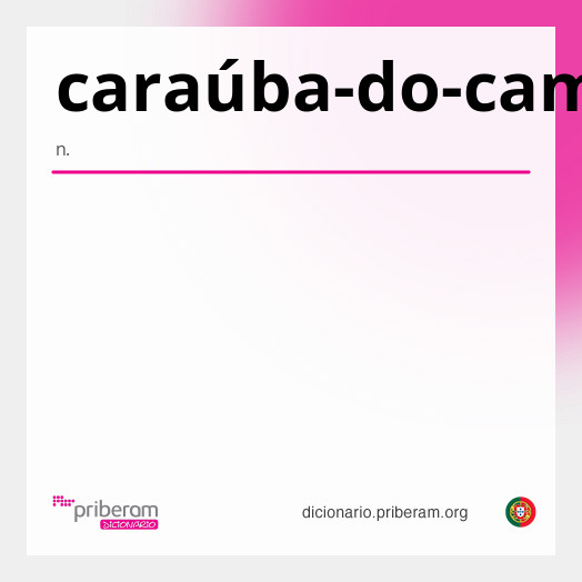 
   Significado de caraúba-do-campo