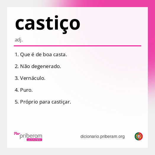 
   Significado de castiço