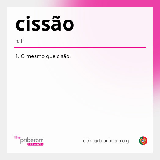 
   Significado de cissão