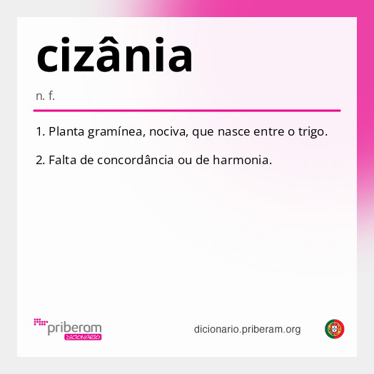 
   Significado de cizânia