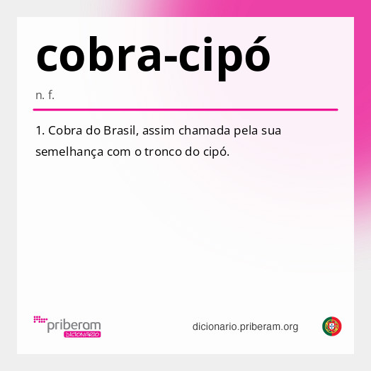 Significado de cobra-cipó