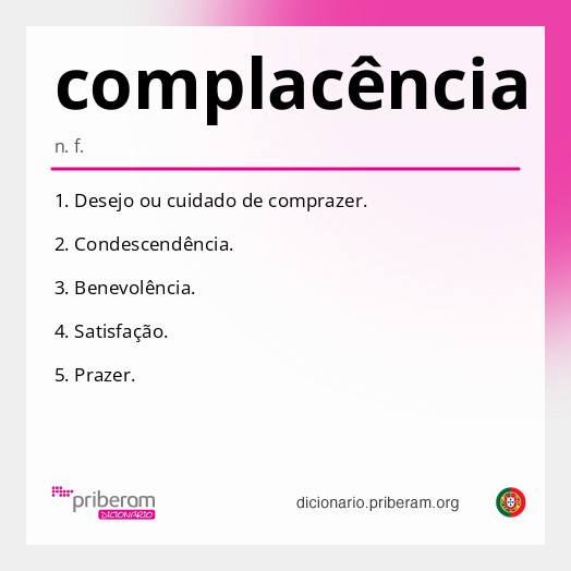 
   Significado de complacência