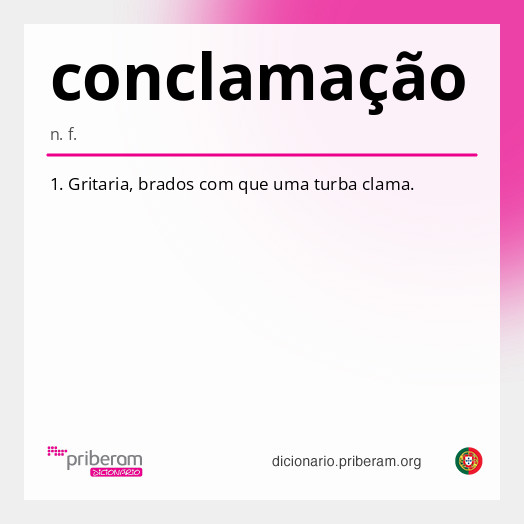 
   Significado de conclamação