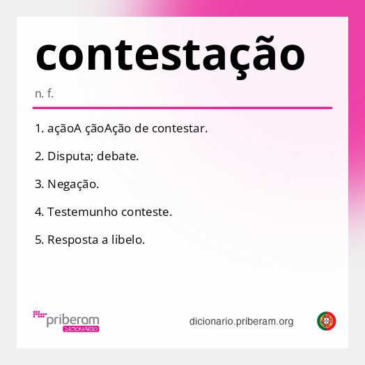 
   Significado de contestação
