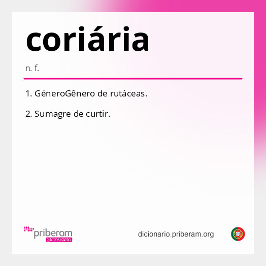 
   Significado de coriária