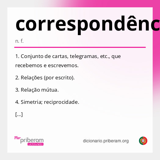 correspondência