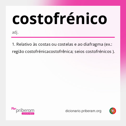 
   Significado de costofrénico