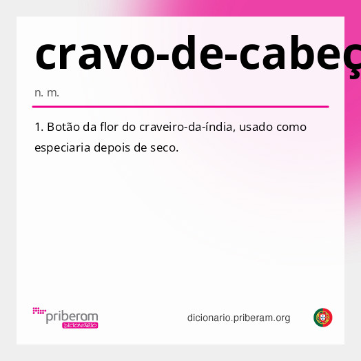 Significado de cravo-de-cabeça