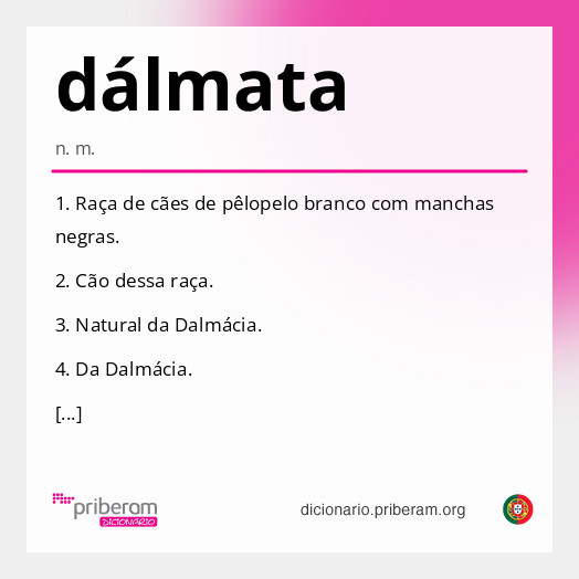 
   Significado de dálmata