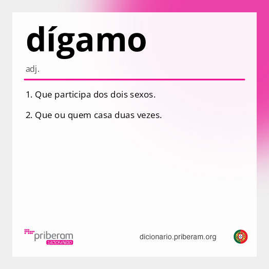 Significado de dígamo
