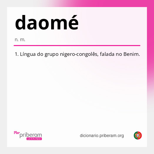 
   Significado de daomé