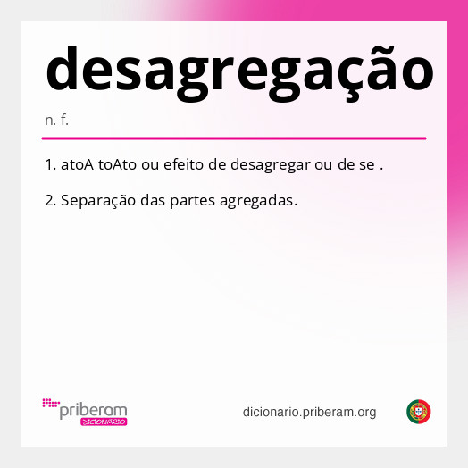 
   Significado de desagregação