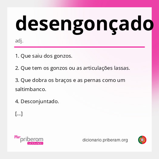 
   Significado de desengonçado