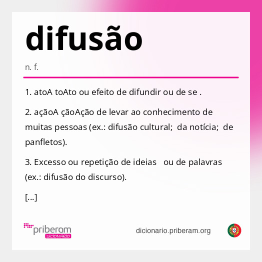 
   Significado de difusão